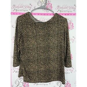 MONTEGO shirt Leopard Print Women’s Top - Brown